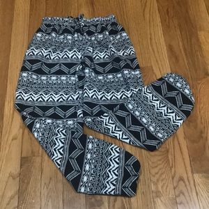 Girls Black and White Pants